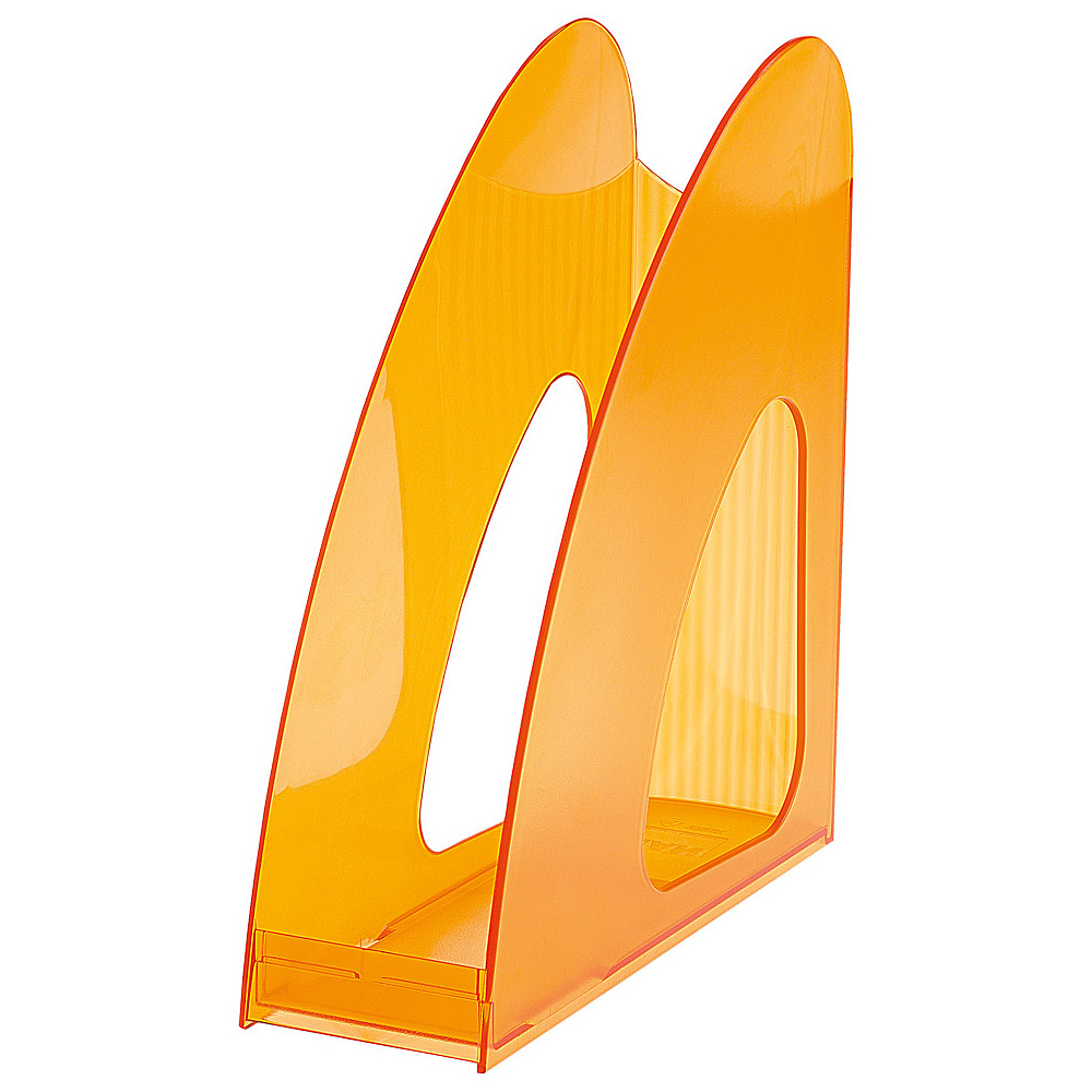 Лоток для бумаги вертикальный "Twin", прозрачный оранжевый