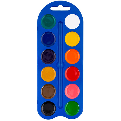 Краски акварельные "Я - Художник!", 12 цветов, пластик, синий - 2