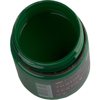 Краска акриловая по ткани "Декола", 722 зеленая средняя, 50 мл., банка - 6