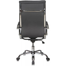 Кресло для руководителя "Бюрократ CH-993" высокая спинка, кожзам, хром, черный