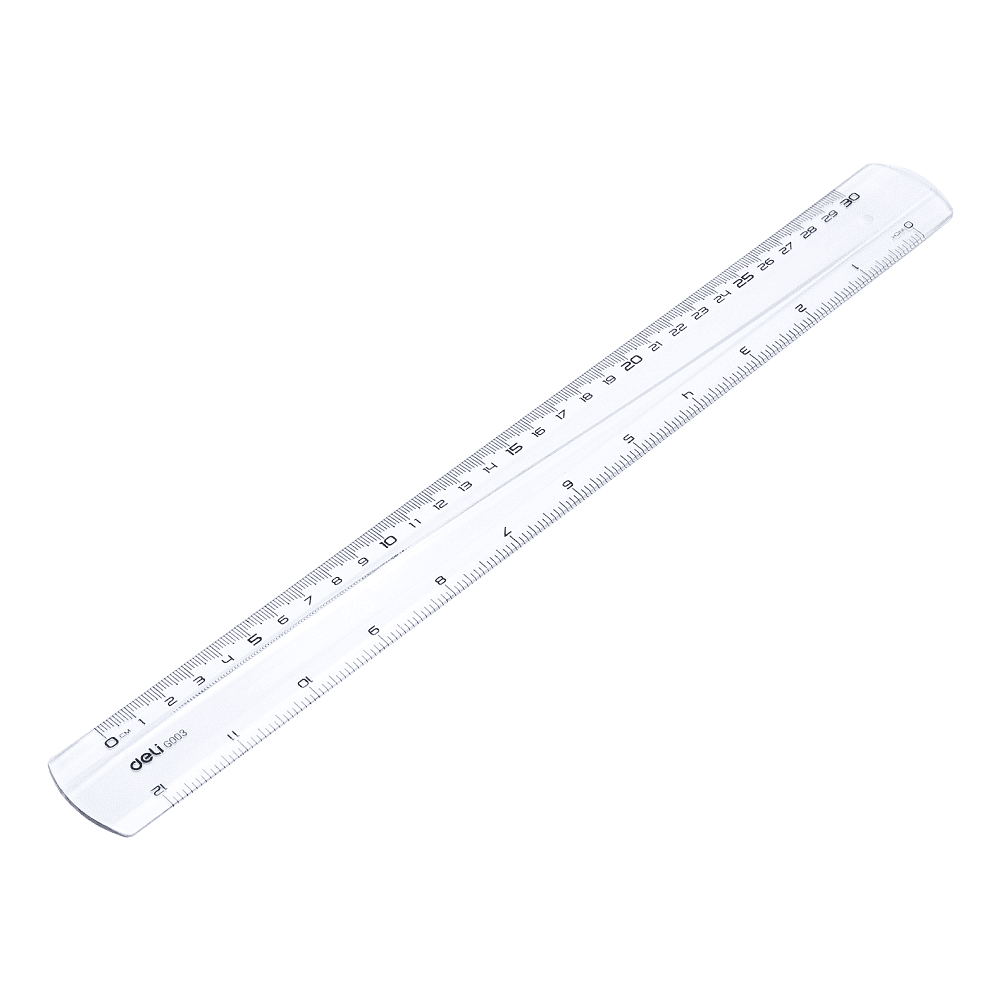 Линейка "Deli EG00312", 30 см, прозрачный - 3