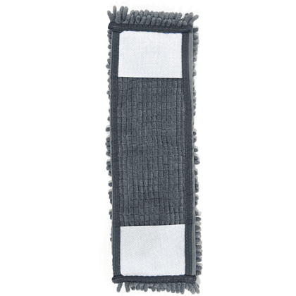 Насадка для плоской швабры 42х14 см, шенилл, на резинке, серый - 4