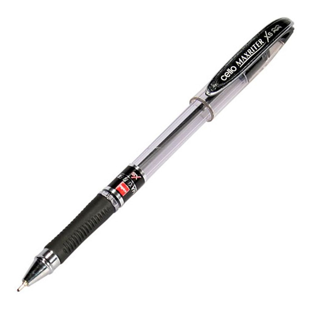 Ручка шариковая "Maxriter", 0.7 мм, прозрачный, стерж. черный