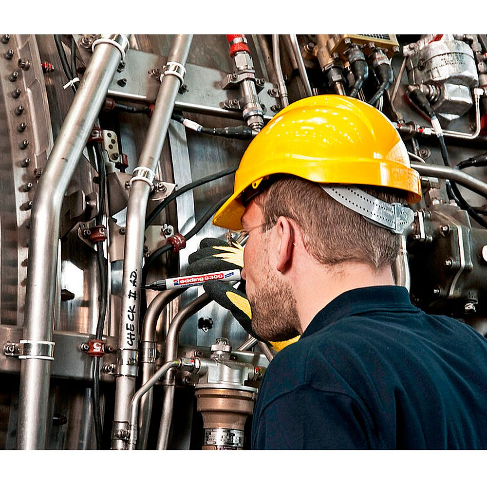 Маркер перманентный промышленный Edding "8300", черный - 2