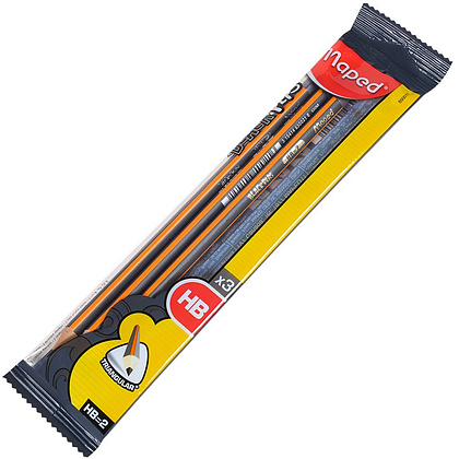 Набор карандашей простых "Black Pep's", HB, без ластика, серый (028453)