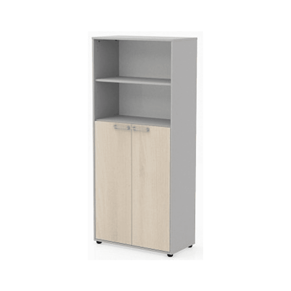 Коллекция Титан Шкаф ТН450/2+ТНД32+ТНТ80/2, 800х400х1825, с глухими средними дверями и топом