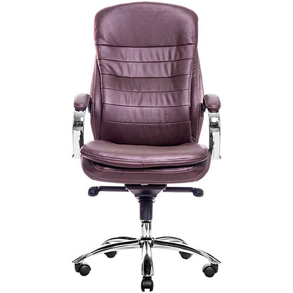 Кресло для руководителя "Valencia", экокожа, металл, коричневый - 2