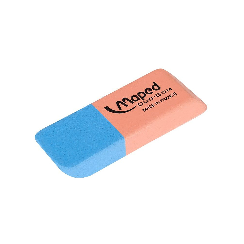 Ластик Maped "Duo-Gom", 1 шт, голубой, розовый, (021514)