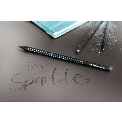 Карандаш простой "Sparkle", B, черный, голубой - 8
