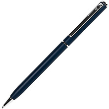 Ручка шариковая автоматическая "Slim 1100", 1.0 мм, синий матовый, серебристый, стерж. синий