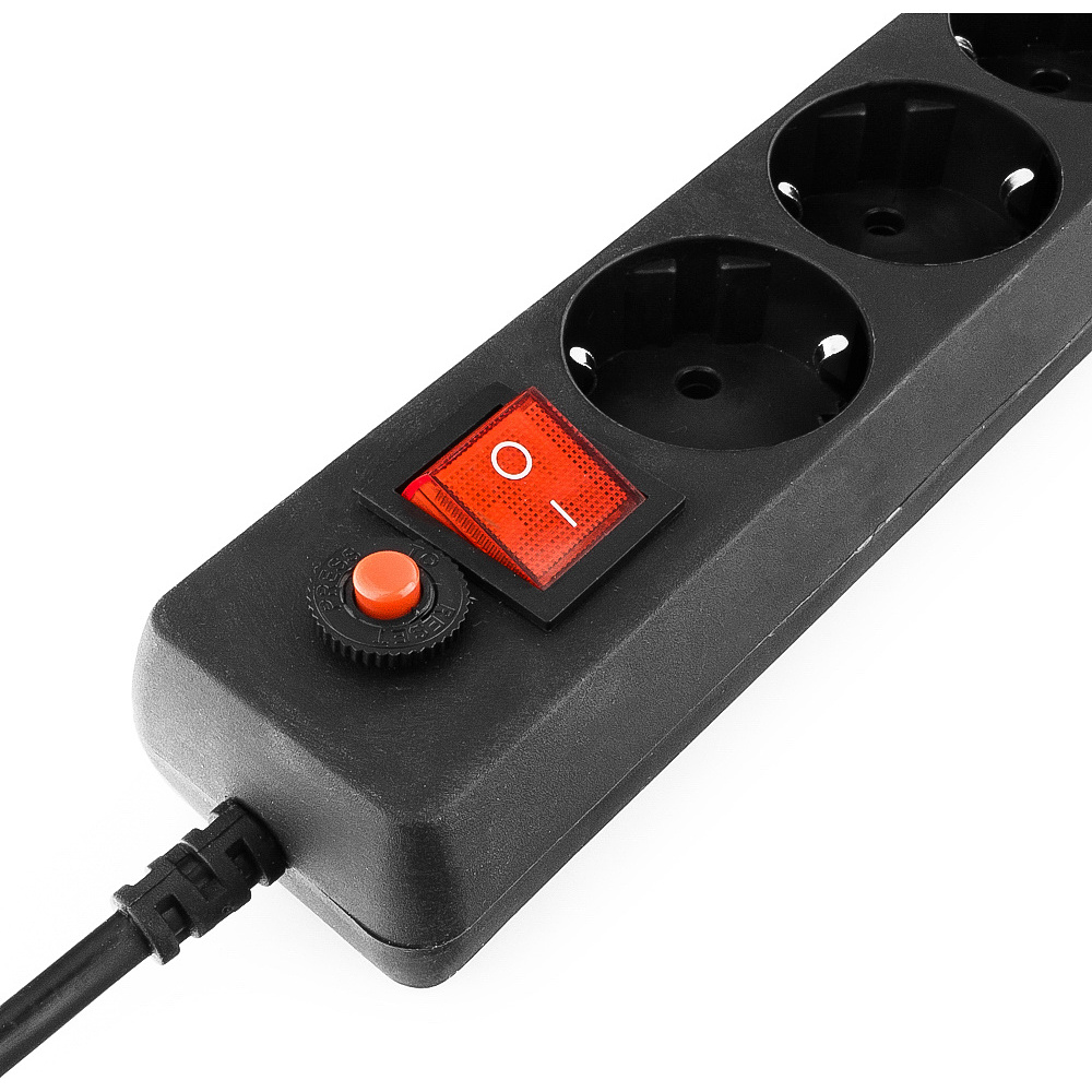 Сетевой фильтр Gembird "Гарнизон EHB-10", 3 м, черный - 3