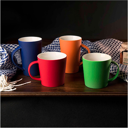 Кружка "Bali", фарфор, 400 мл, зеленый, белый - 2