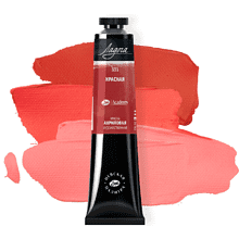 Краски акриловые Ладога, 331 красный, 46 мл, туба