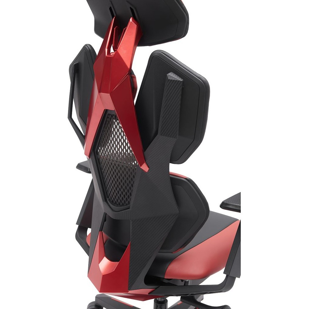 Кресло игровое EVERPROF "Tiger", экокожа, пластик, красный, черный - 6