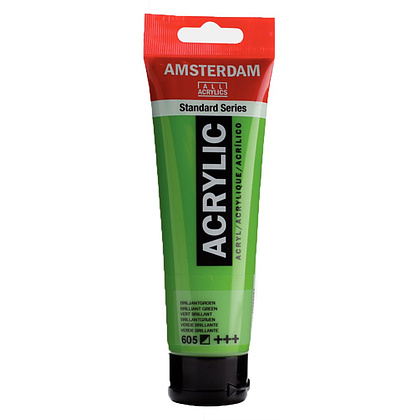 Краски акриловые "Amsterdam", 605 ярко-зеленый, 120 мл, туба