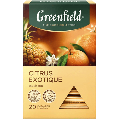 Чай "Greenfield" Citrus Exotique, 20 пакетиков x 1.8 г, черный