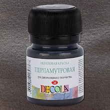 Краска акриловая перламутровая "Декола", 810 черная, 20 мл., банка