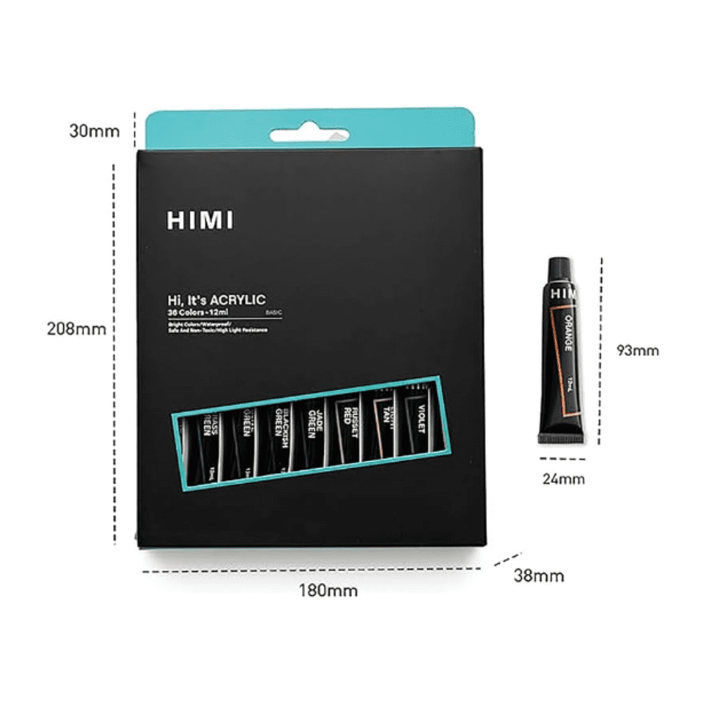 Краски акриловые "Himi.New vision", 36 цветов, тубы - 11