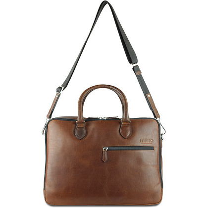 Портфель для документов "Don Valentino", кожа, коричневый - 7