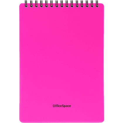 Блокнот "Neon", А5, 60 листов, клетка, розовый