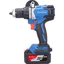 Аккумуляторная дрель-шуруповерт DongCheng DCJZ06-13 (TYPE FK), 20 В, 120 Нм, 2 АКБ, 5 Ач, З/У 4 А