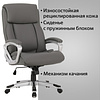 Кресло для руководителя BRABIX PREMIUM "Level EX-527", экокожа, серый, пластик  - 14