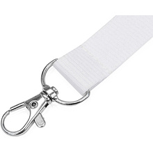 Тесьма с карабином для бейджа "8391", 900x20 мм, белый