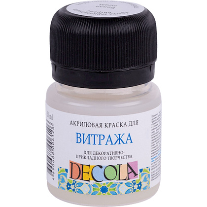 Краска акриловая для витража "Декола", 104 белая, 20 мл., банка