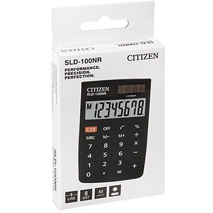 Калькулятор карманный Citizen "SLD-100NR", 8-разрядный, черный - 3
