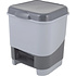 Урна для мусора 8 л, пластик, с педалью, серый