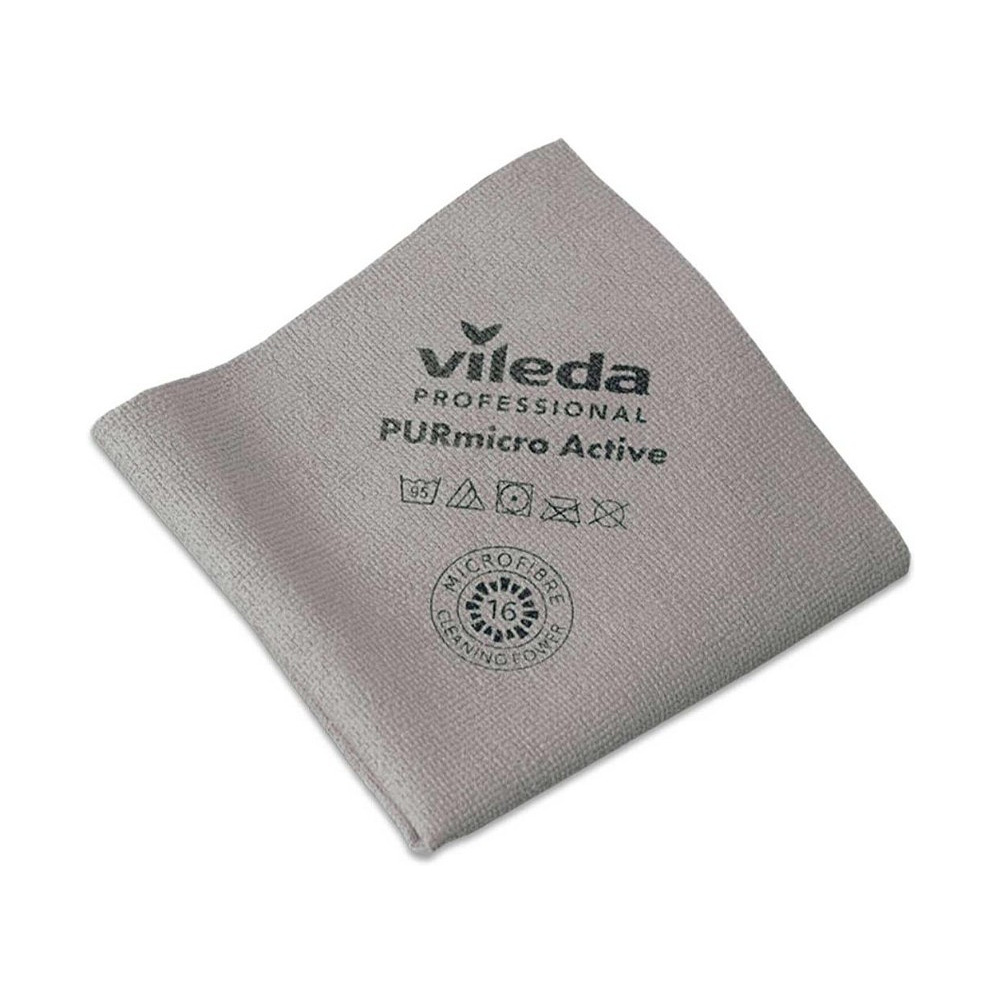 Салфетка универсальная Vileda "ПУРмикро Актив", 38x35 см, 1 шт/упак, серый