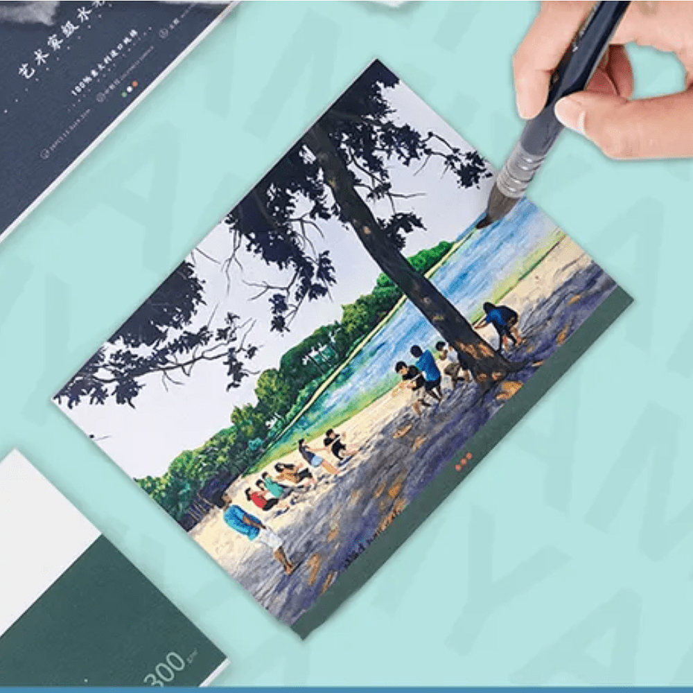 Блок-склейка бумаги для акварели "Himi Fabriano", 19,5x27 см, 300 г/м2, 20 листов - 2