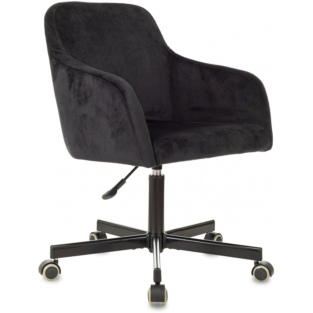 Кресло для персонала Бюрократ "CH-380M", ткань, металл, черный