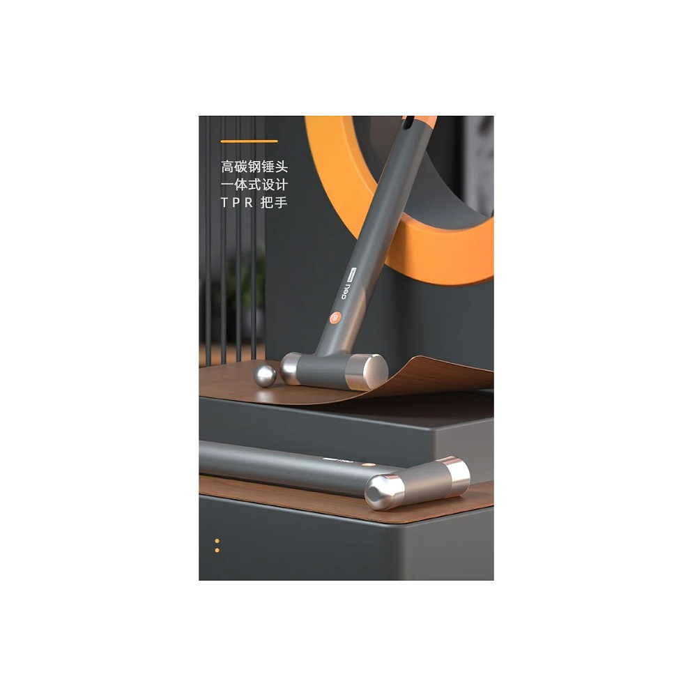 Молоток Deli HS EHT7008C, 0,25 кг, Soft Touch, оранжевый - 2