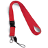 Тесьма с клипсой для бейджа с разъемом, 560x20 мм, красный