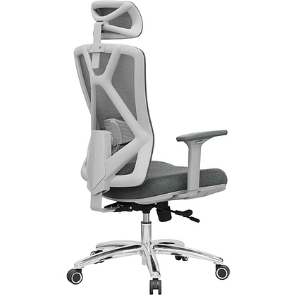 Кресло для руководителя EVOLUTION "EXO F1", ткань, сетка, алюминий, серый - 4