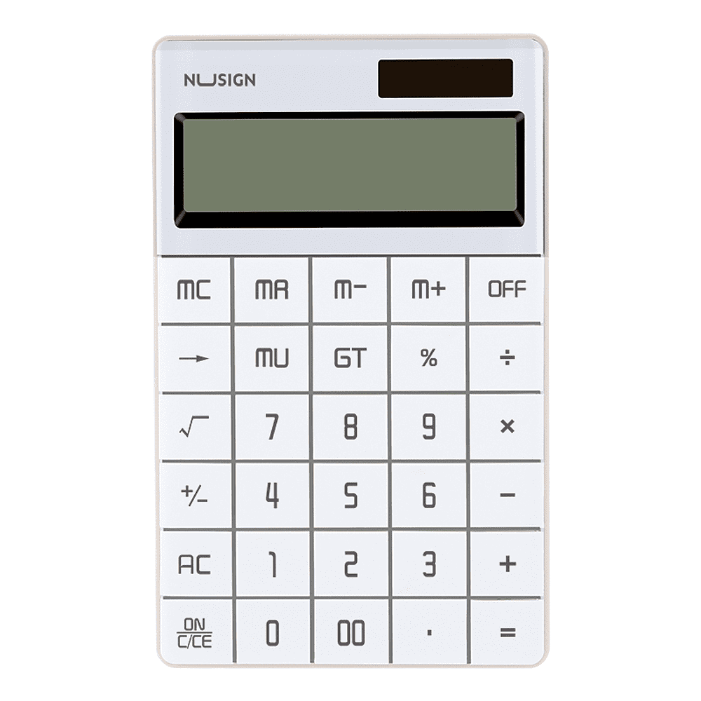 Калькулятор настольный Deli "NS041", 12-разрядный, белый