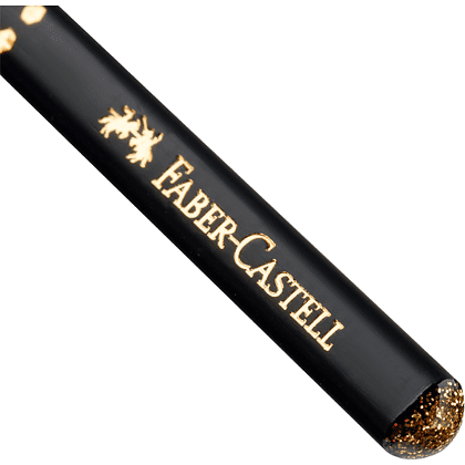 Карандаш простой "Sparkle", B, черный, золотой - 4