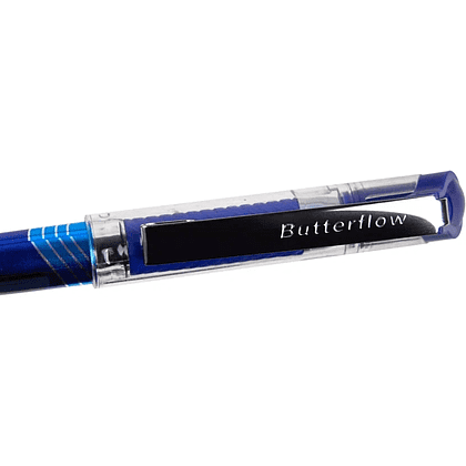Ручка шариковая "Butterflow", 0.7 мм, синий, серебристый, стерж. синий - 5