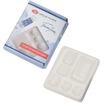 Палитра фарфоровая "Белые ночи", прямоугольная, 6 ячеек