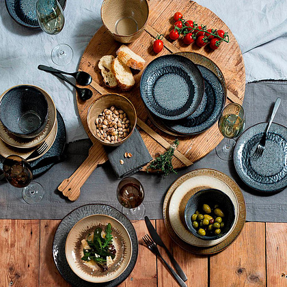 Тарелка "Matera", керамика, 23 см, серый - 2