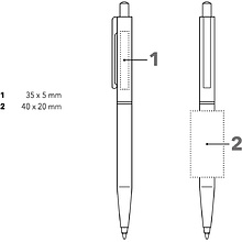 Ручка шариковая автоматическая "Point metal",1.0 мм, серый, стерж. синий
