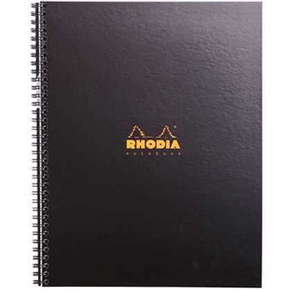 Блокнот "Rhodia", А4+, 80 листов, в клетку, черный
