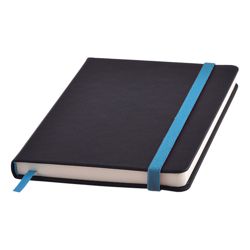 Ежедневник недатированный "Ray", A5, 272 страницы, черный, голубой