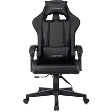 Кресло игровое Zombie GAME TETRA, экокожа, пластик, черный, карбон