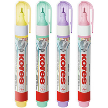 Корректор-ручка "Kores Metal Tip Pastel", 10 мл, -50%