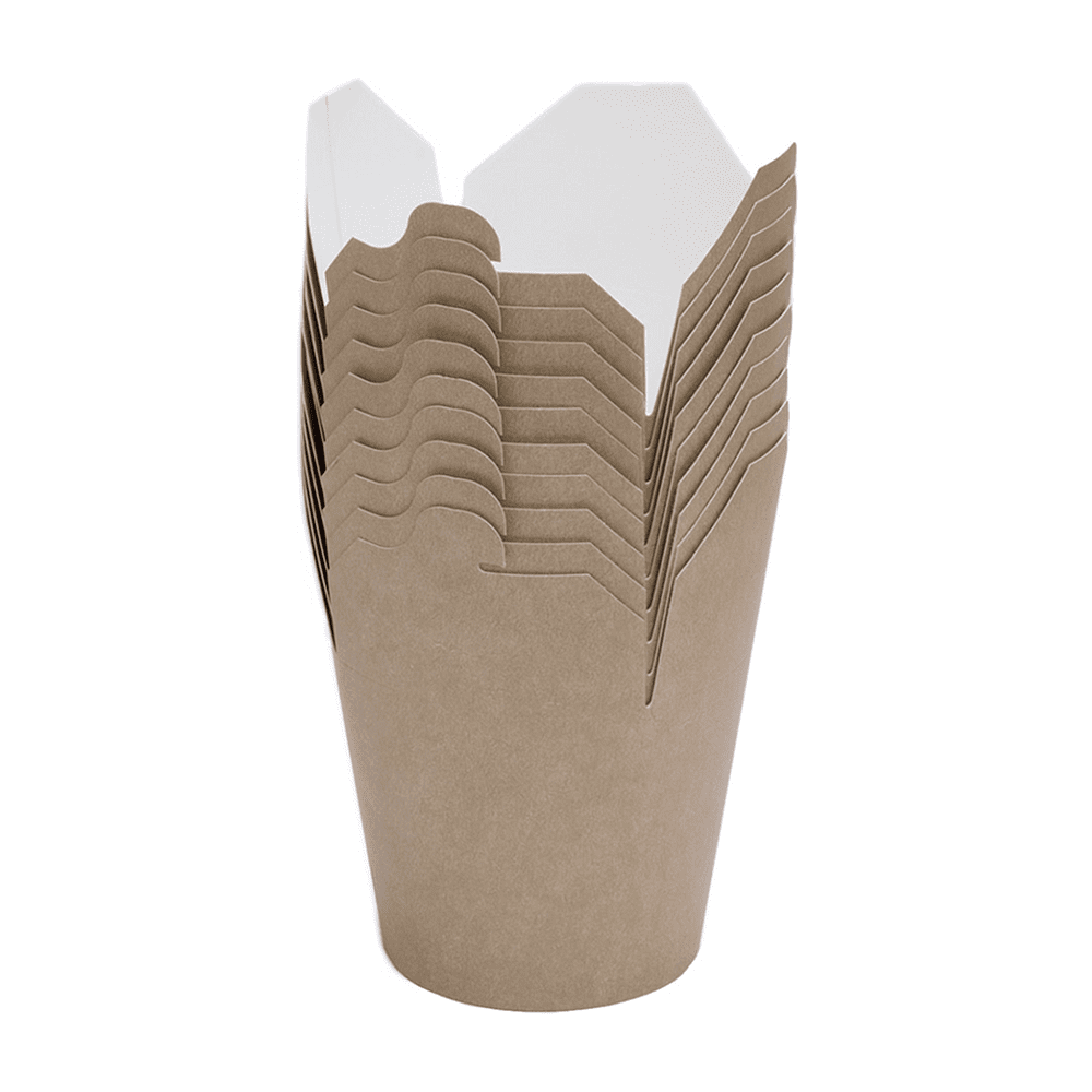 Контейнер бумажный, 700 мл, 102/87х93х99, 48 шт, крафт - 3