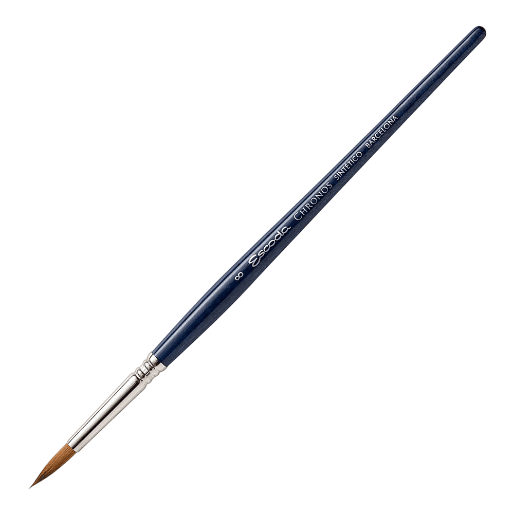 Кисть "Escoda Chronos", микс, круглая, на короткой ручке, № 8