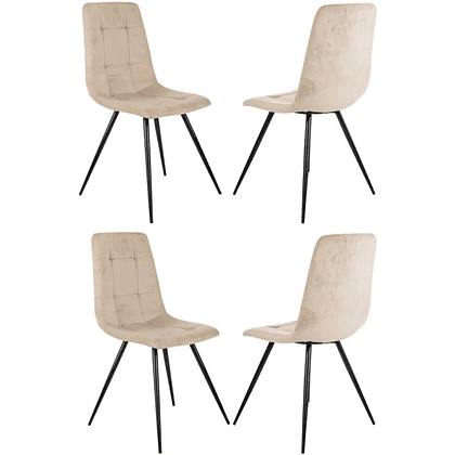 Стул Бюрократ "CH-K1_4", ткань, бежевый, металл, комплект 4 штуки