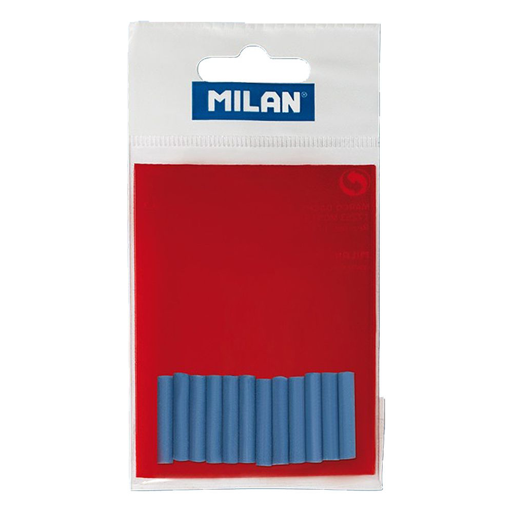 Ластик сменный для ручки "Milan", 12 шт, синий